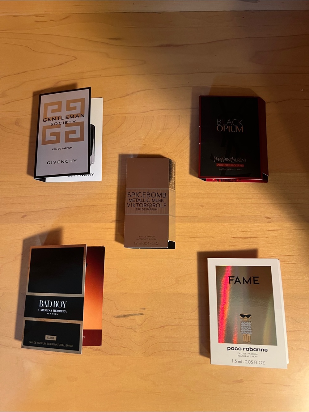 Assorted designer fragrance samples
